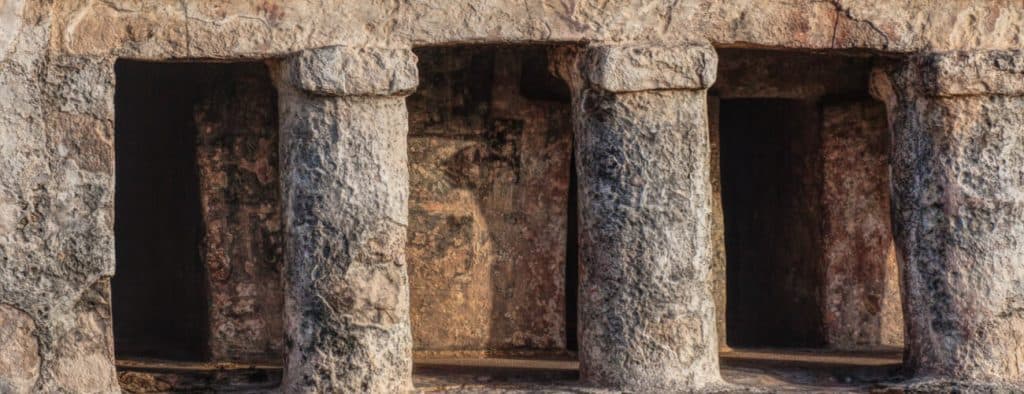 Pintura mural en Tulum: Zona Arqueológica - edificio 16