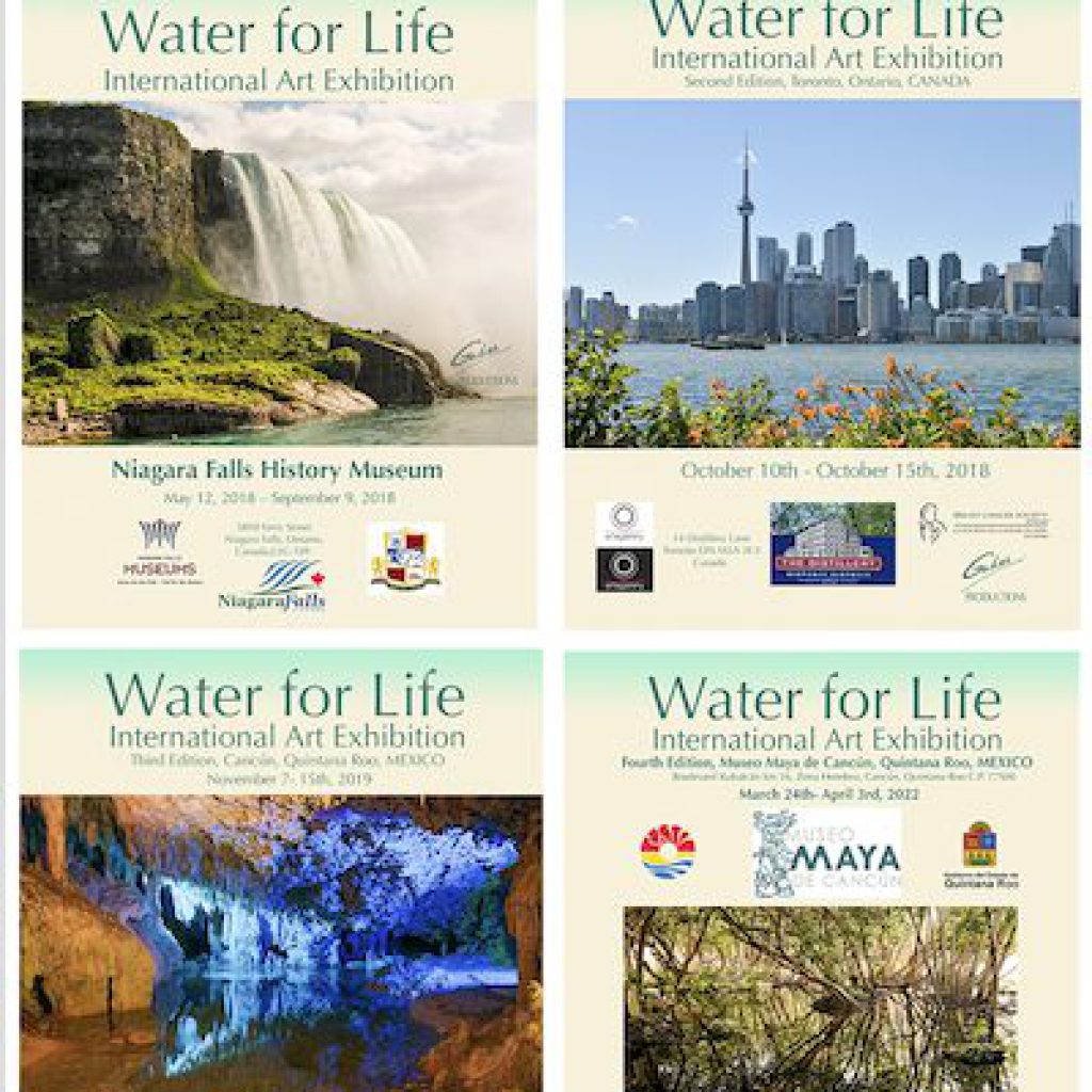 "Water for Life", Exposiciones Internacionales de Arte, es un programa exclusivo, Artístico y Cultural que expone en todo el mundo una serie de obras de arte inspiradas en el tema del agua.